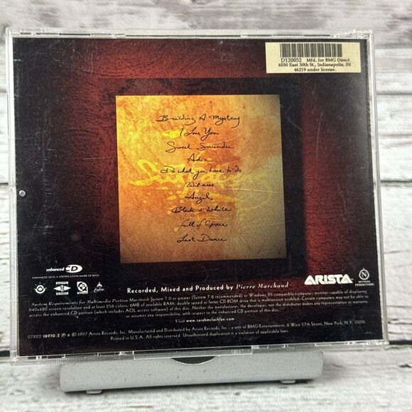 Sarah McLachlan – Surfacing (CD Club Jul-1997, Arista) - Picture 2 of 5